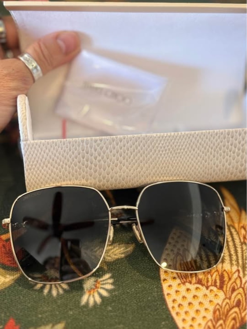 Jimmy Choo- Brand New Authentic  AMORA/F/SK Sunglasses